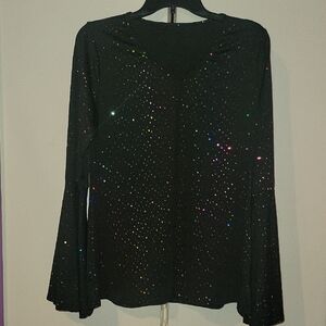Black Sparkle Women's Top